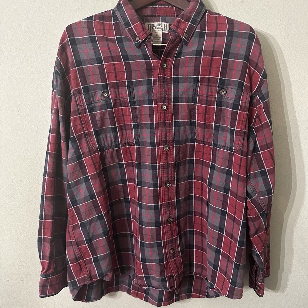 Duluth Trading Co Men's Free Swingin' Flannel Relaxed Fit Shirt XL